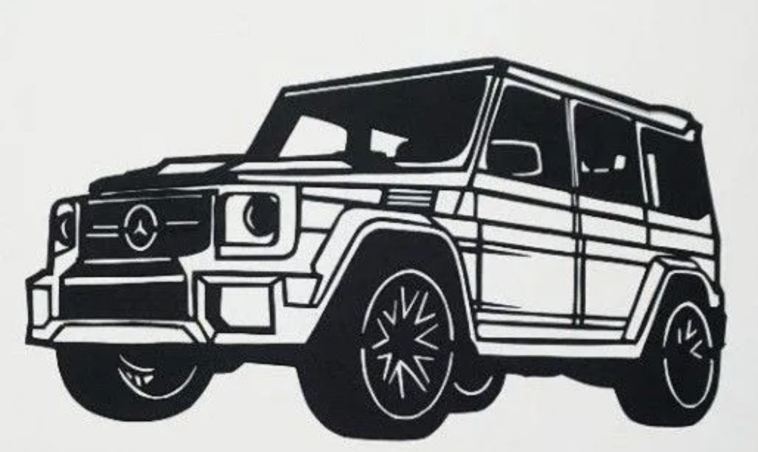 切り絵 メルセデスベンツ Gクラス - 画像 (2)