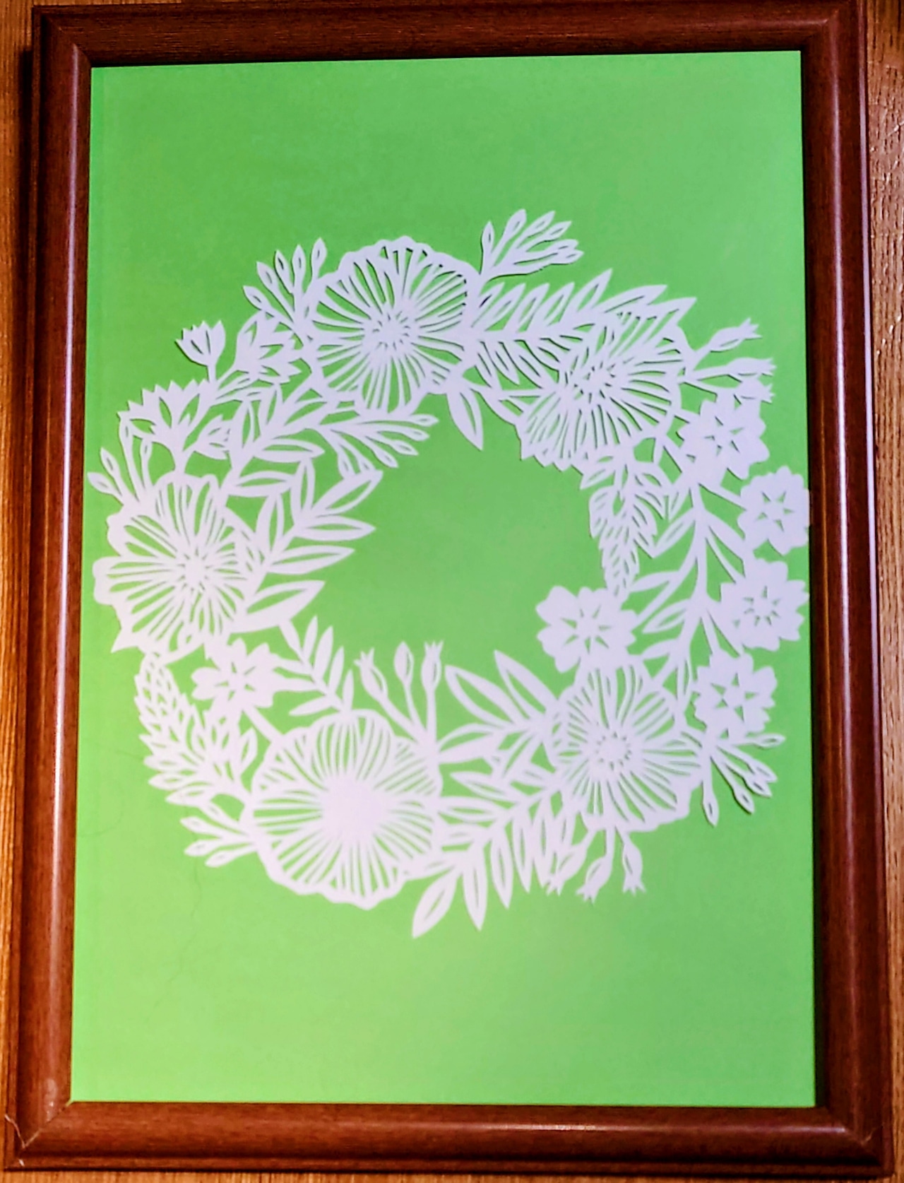 切り絵 リース(白)