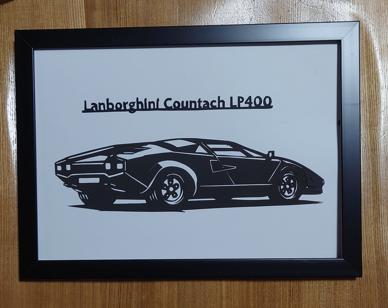 切り絵 ランボルギーニ カウンタック LP400