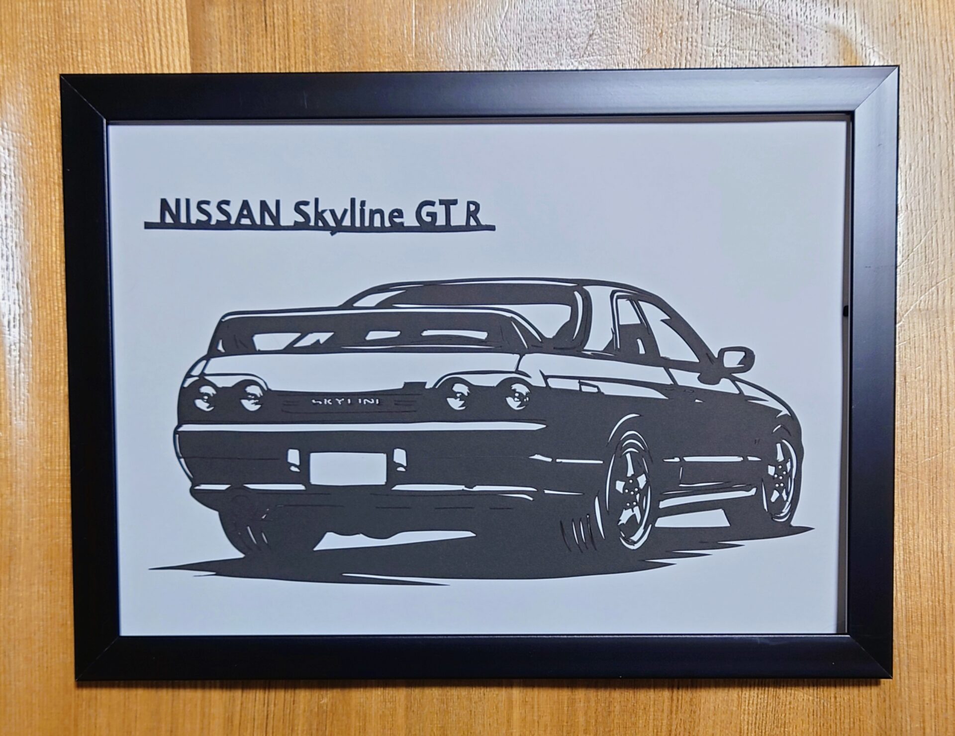 切り絵 Nissan Skyline GT-R (R-32) 日産 スカイライン