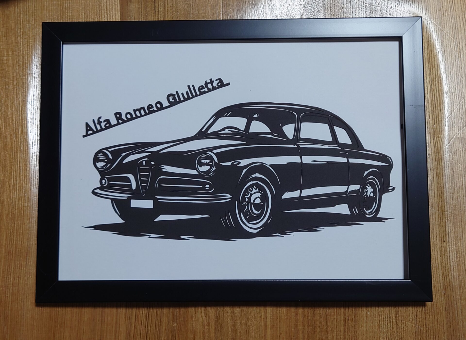 切り絵 アルファロメオ ジュリエッタ